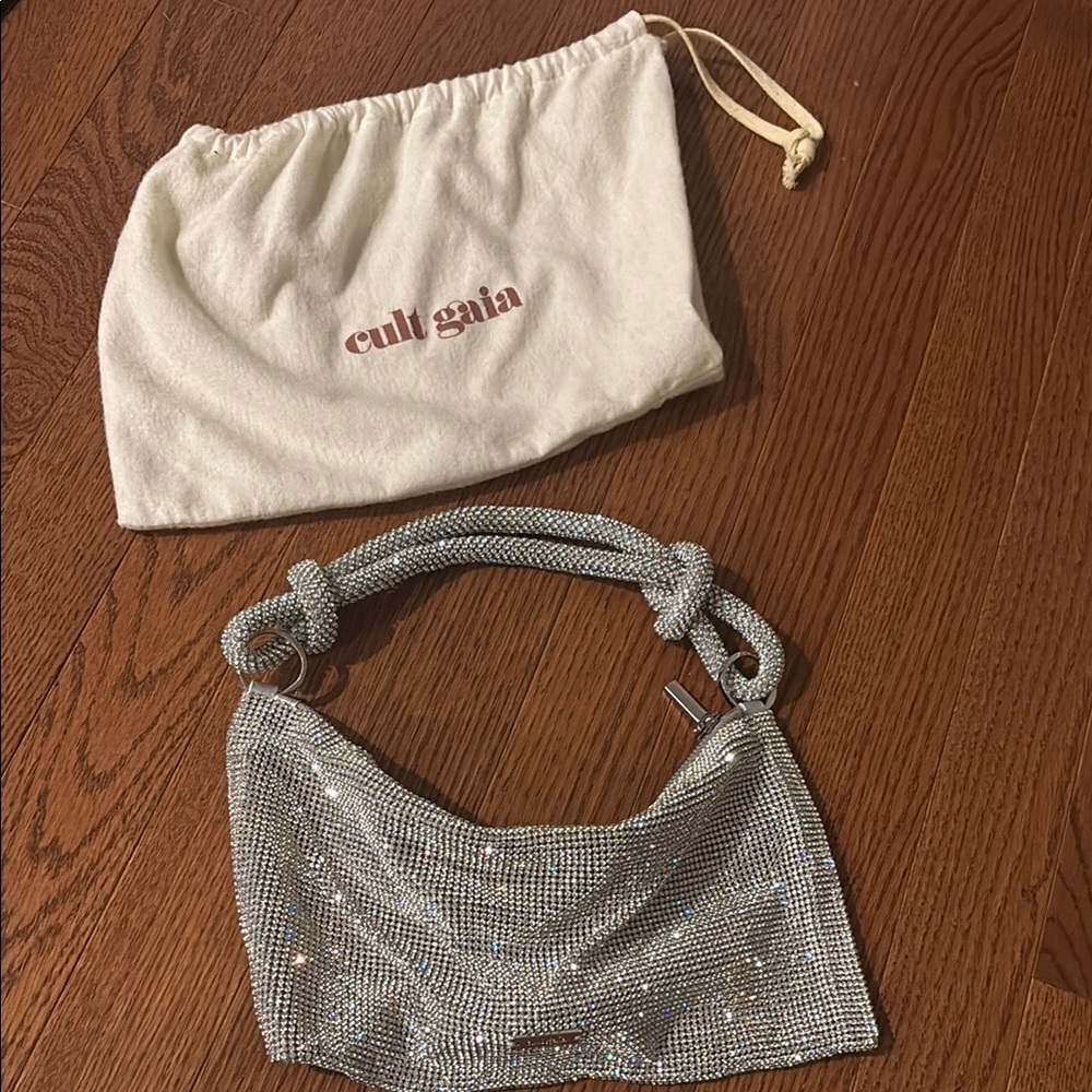 Cult Gaia Hera Nano Rhinestone Shoulder Bag